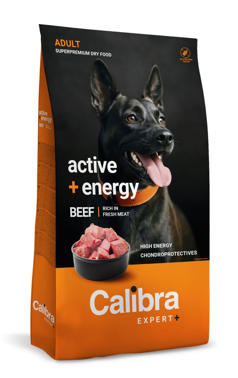 Calibra Dog EXPERT+ Adult Active & Energy Rind Trockenfutter 12kg