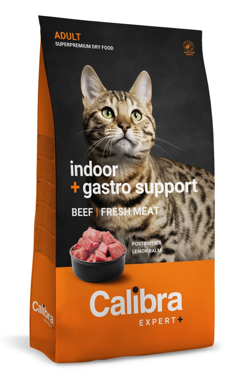 Calibra Cat EXPERT+ Adult Indoor & Gastro Support – Trockenfutter für Katzen 6 kg
